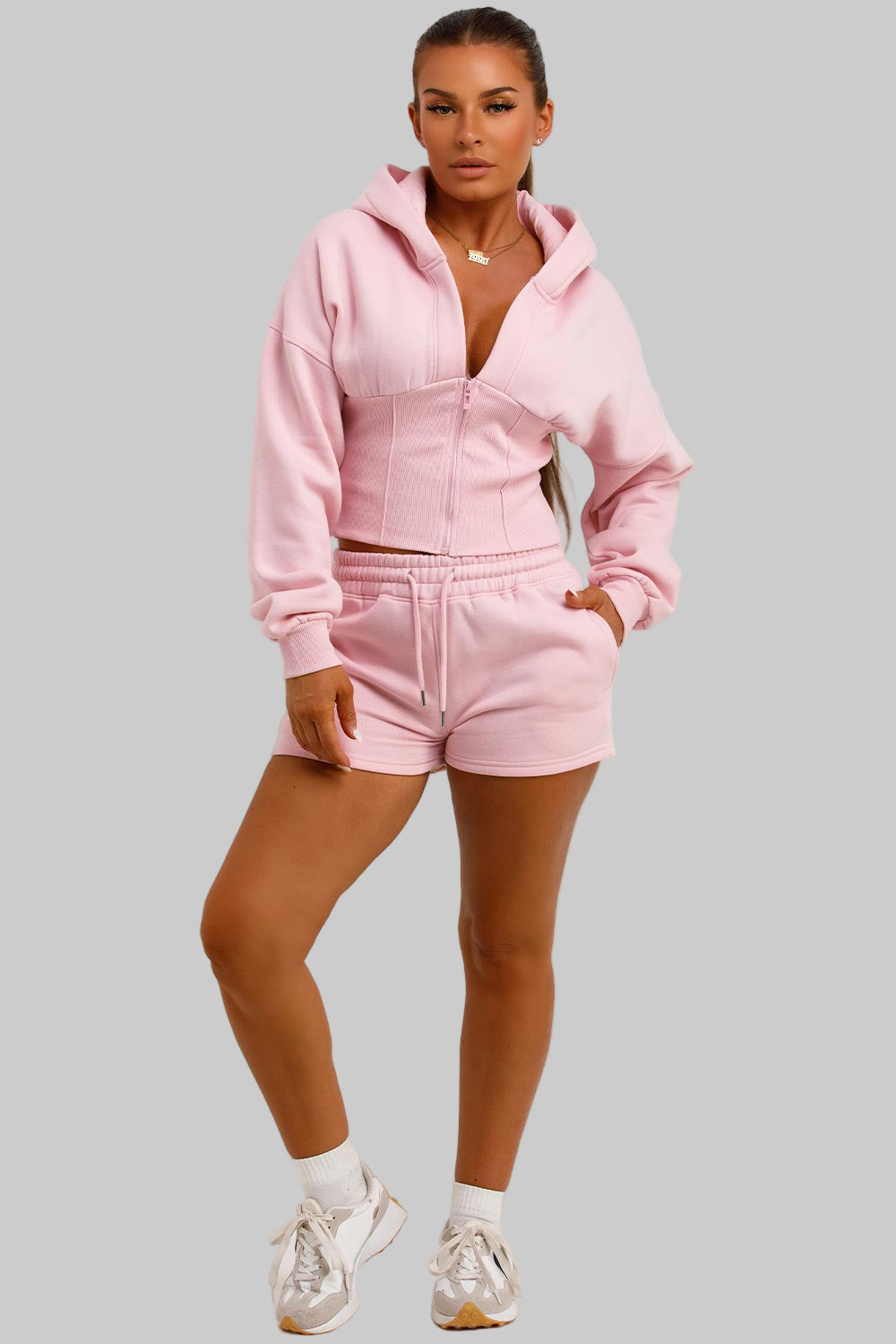 Corset Hoodie | Short Tracksuit Co-Ord Set