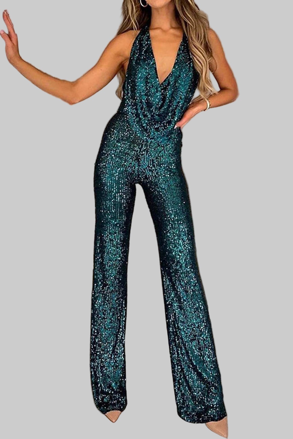 Antonette Jumpsuit | Glamorous Sequin Design