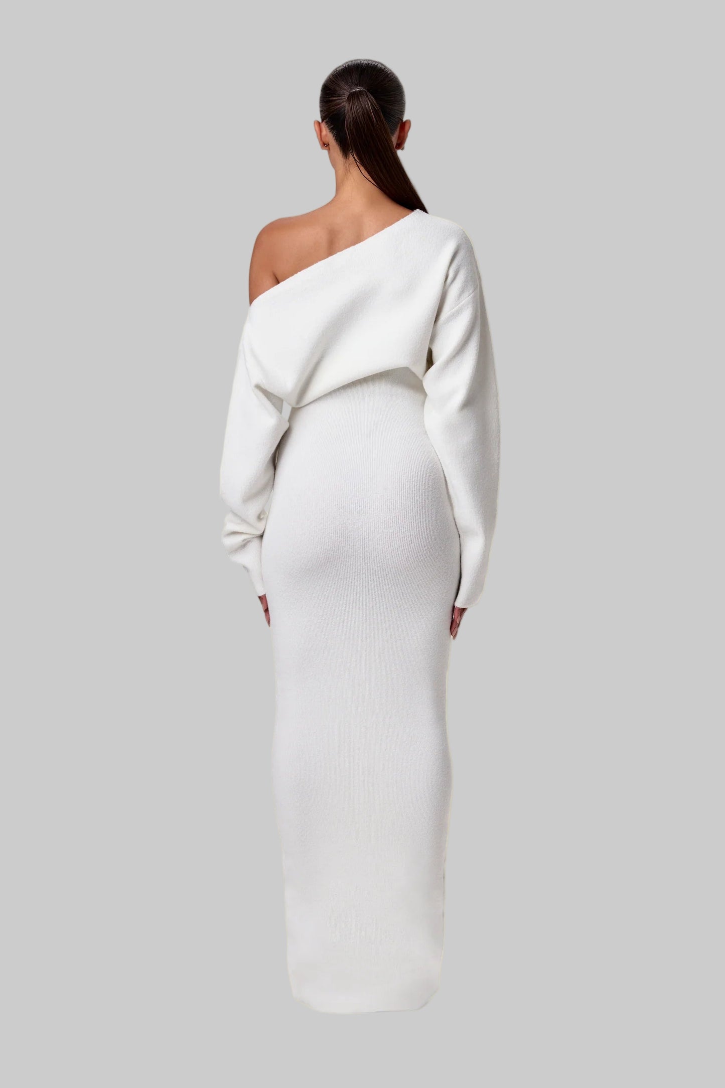 Serena Knit | Off-Shoulder Long Dress